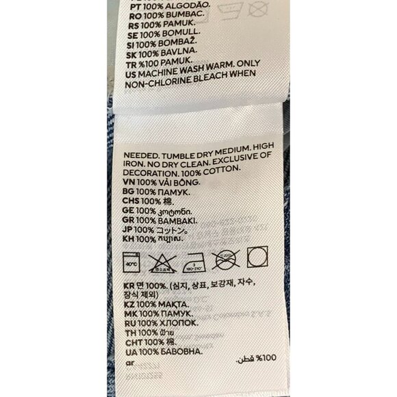 H&M Jeans 30 x 32 Blue Disney 100 X Loose High Rise Straight Leg Men Denim New - Picture 9 of 9